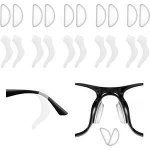 Eyeglass Ear Grips and Nose Pad Sets, Eyeglasses Nose Pads and Ear Grippers Anti